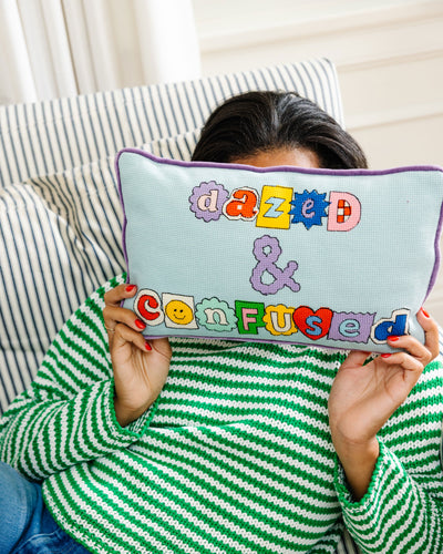 Dazed & Confused Needlepoint Pillow - Furbish Studio
