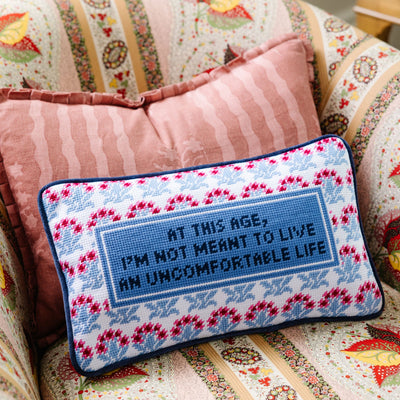 Uncomfortable Needlepoint Pillow - Furbish Studio