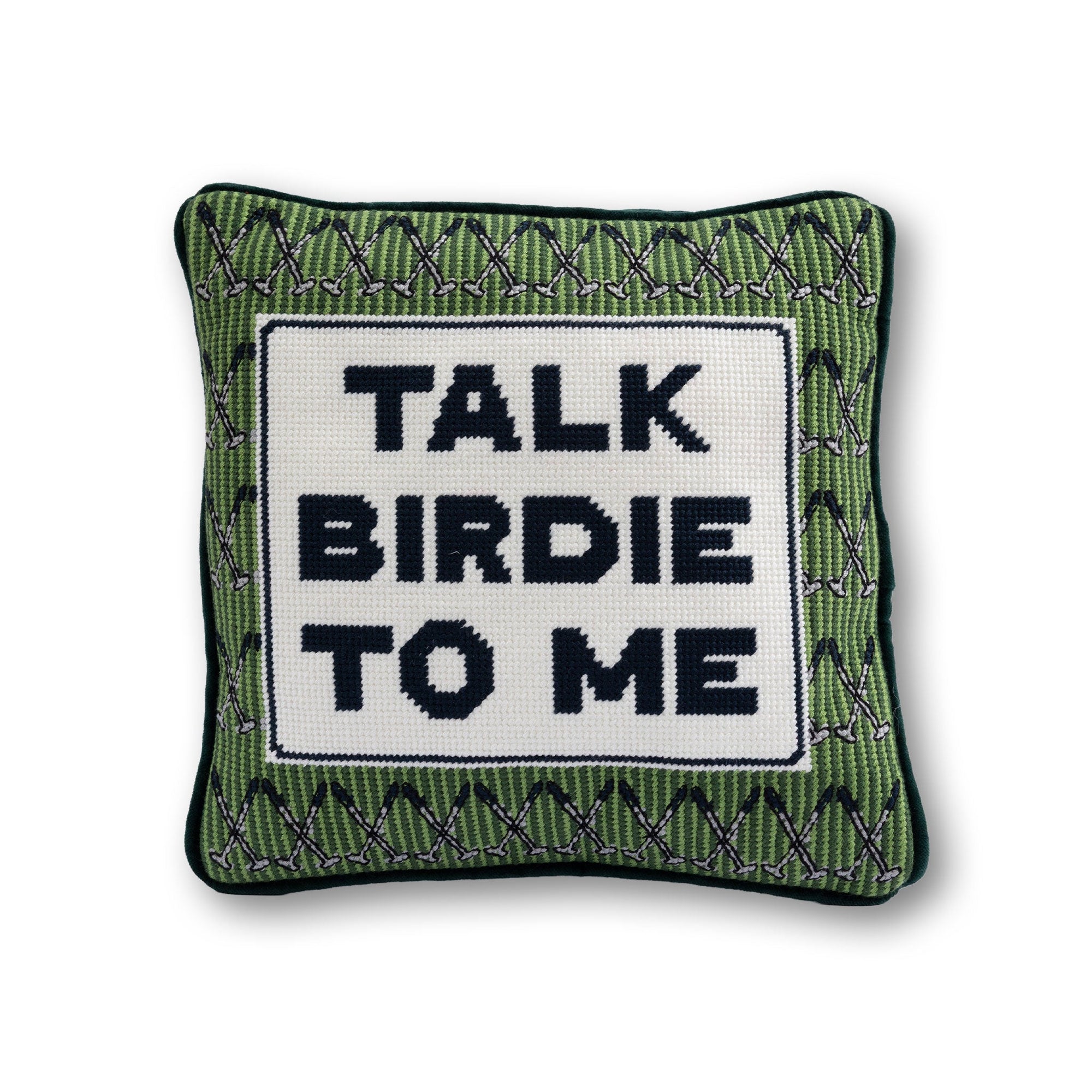 Talk Birdie To Me Needlepoint Pillow - Furbish Studio