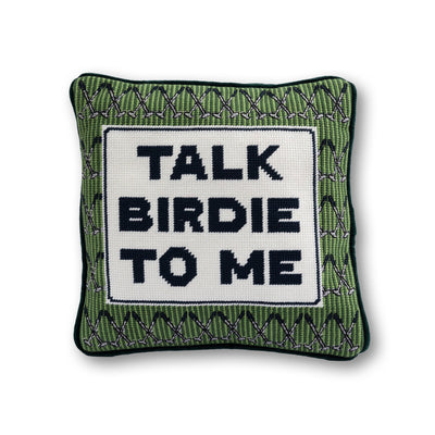 Talk Birdie To Me Needlepoint Pillow - Furbish Studio