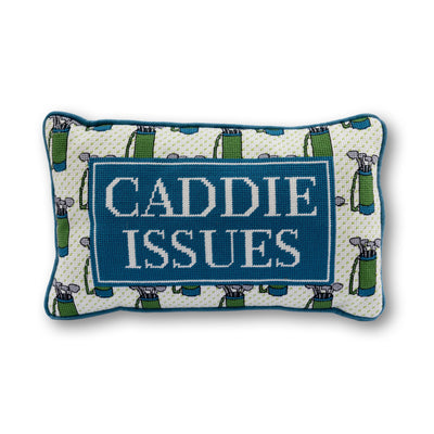Caddie Issues Needlepoint Pillow - Furbish Studio