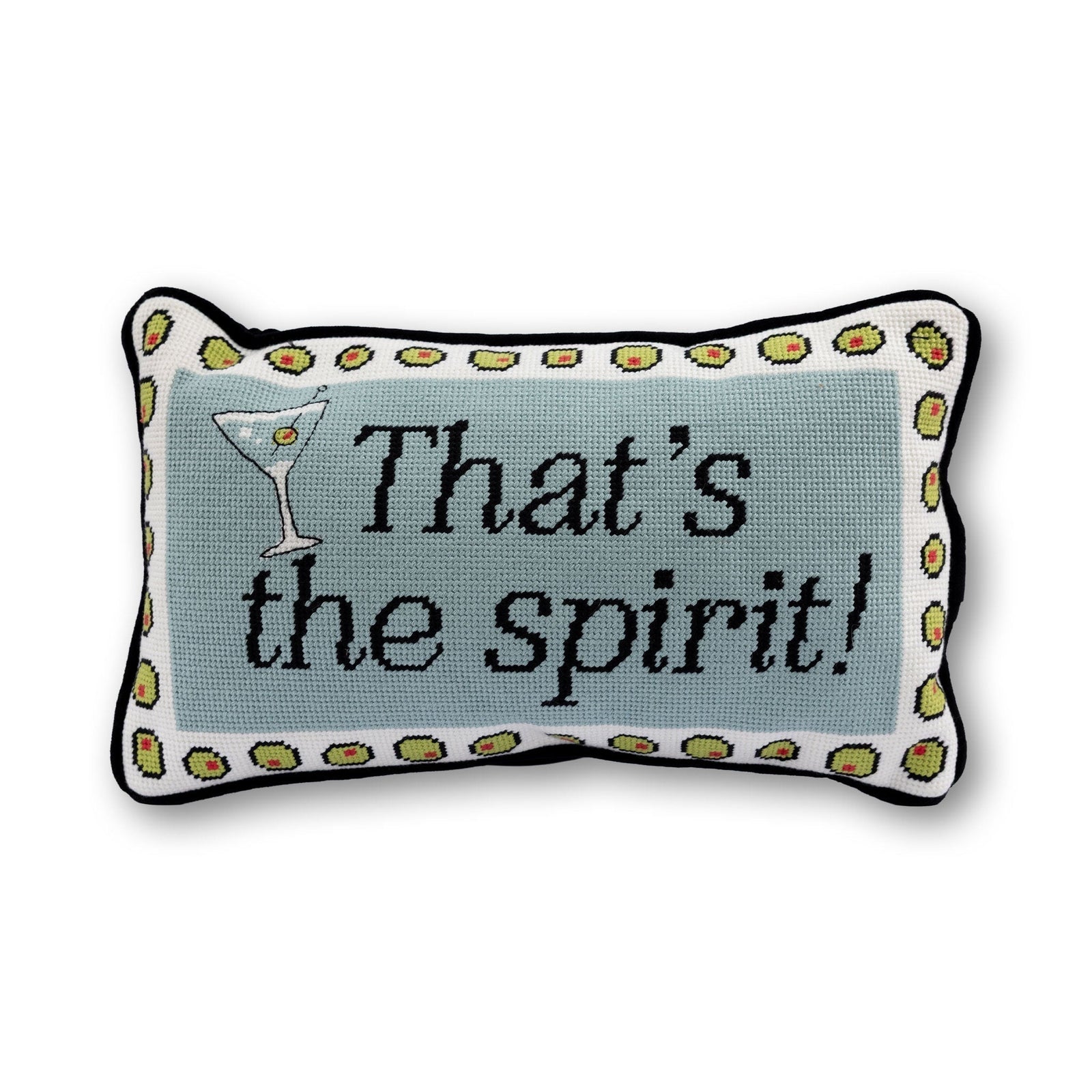Bundle - That's the Spirit Needlepoint Pillow - Furbish Studio