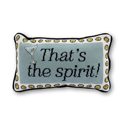 Bundle - That's the Spirit Needlepoint Pillow - Furbish Studio