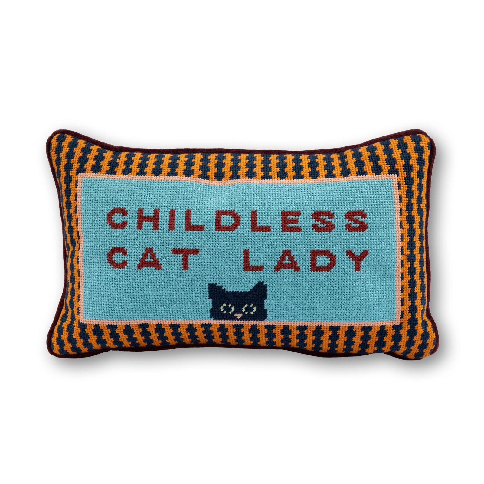 Cat Lady Needlepoint Pillow - Furbish Studio