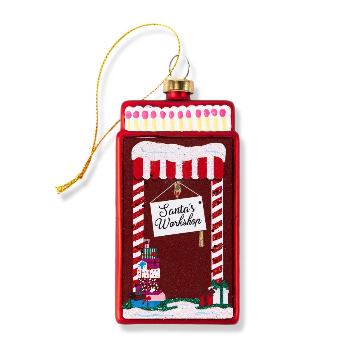 Matchbook Ornament - Santa's Workshop - Furbish Studio