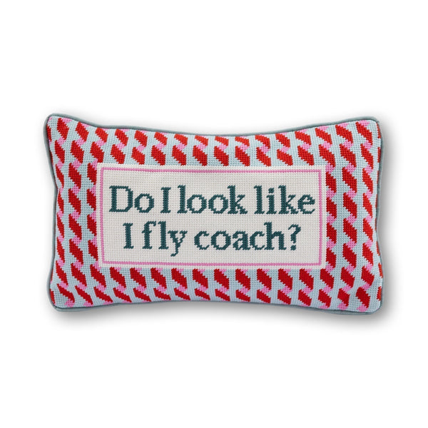 Fly Coach Needlepoint Pillow - Furbish Studio