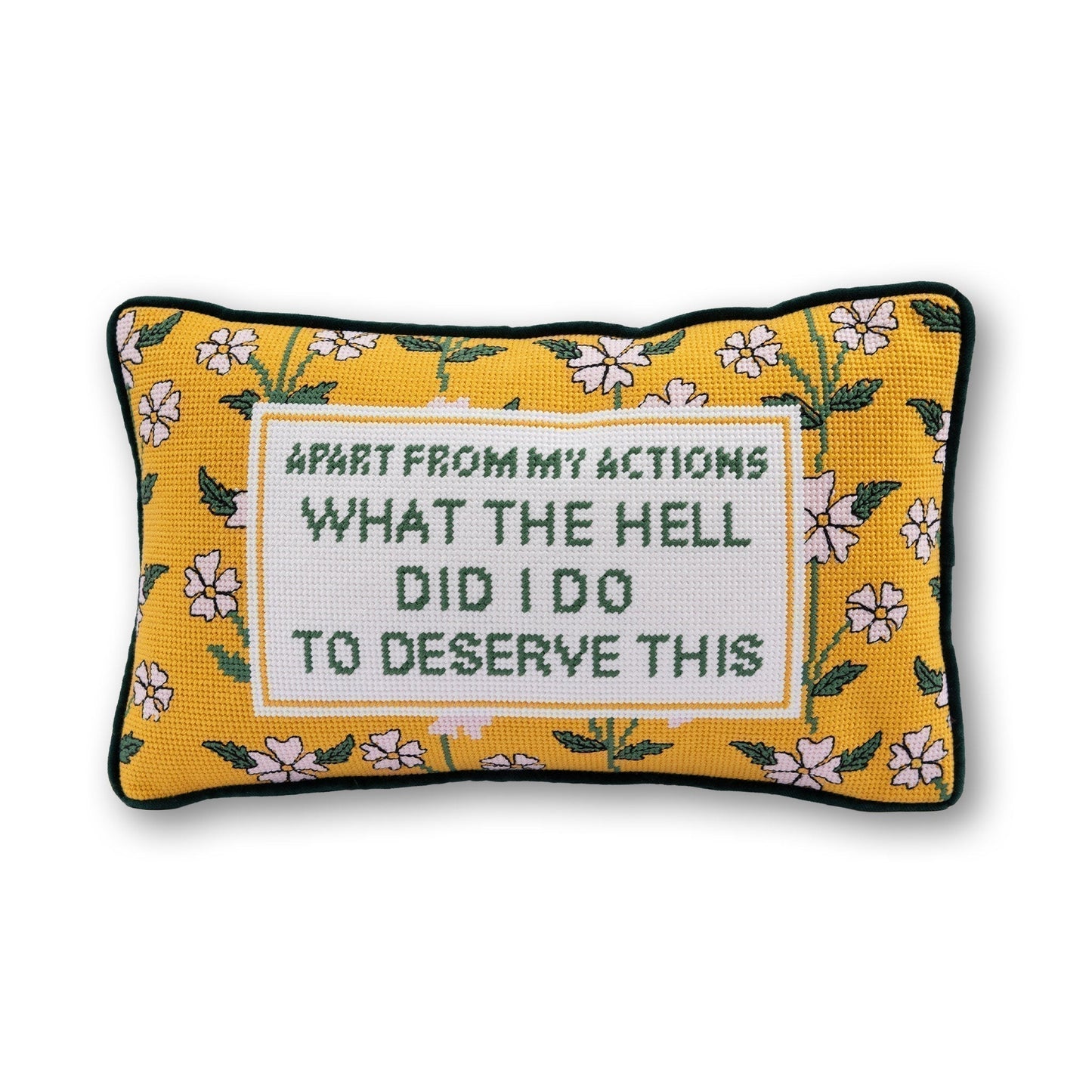 What the Hell Needlepoint Pillow - Furbish Studio