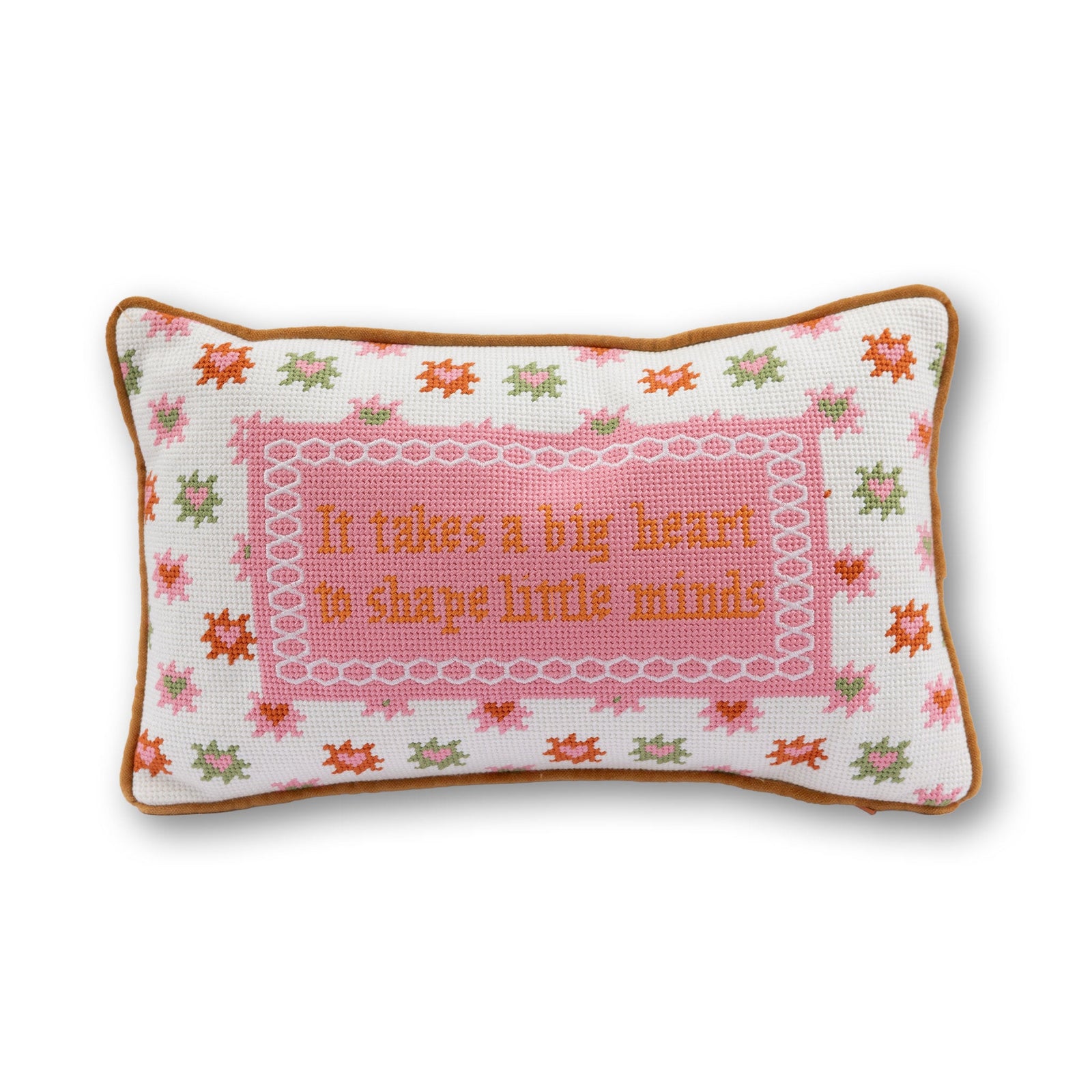 Big Heart Needlepoint Pillow - Furbish Studio