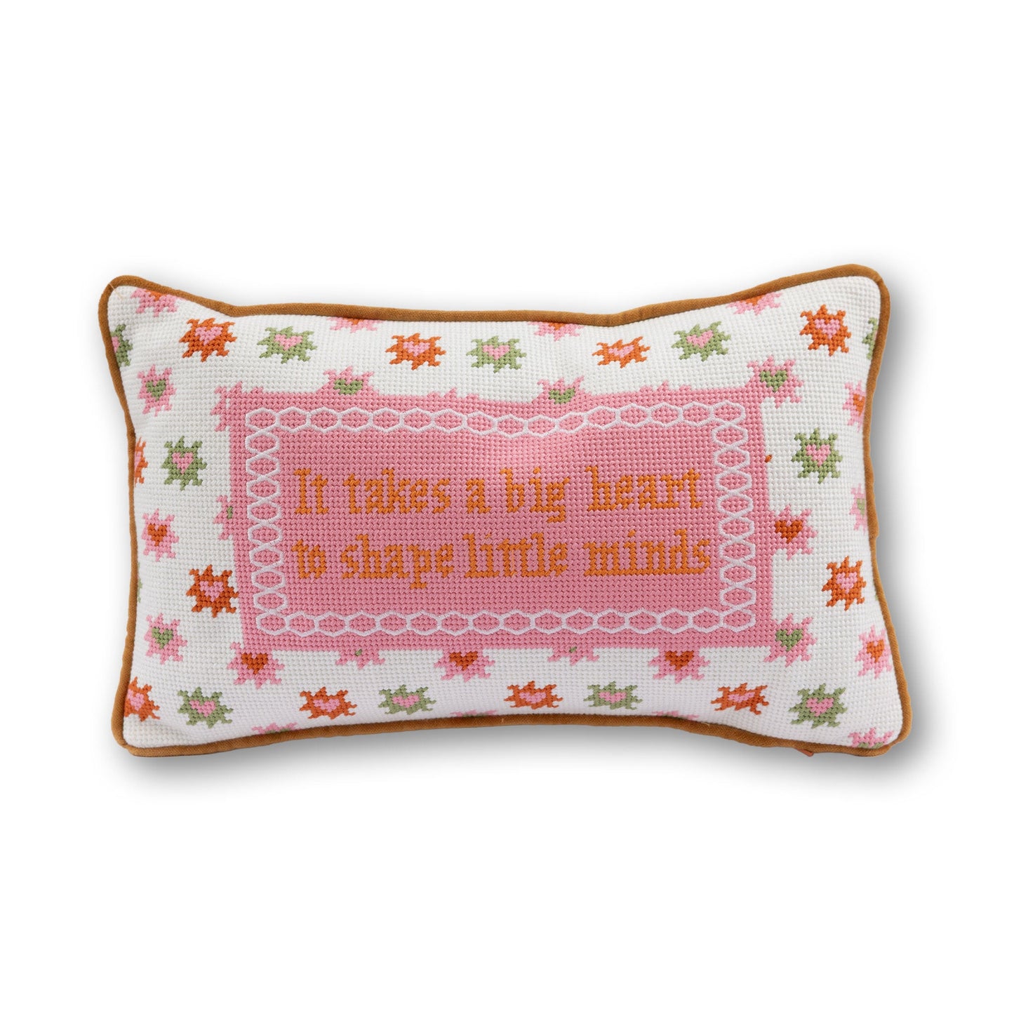 Big Heart Needlepoint Pillow - Furbish Studio