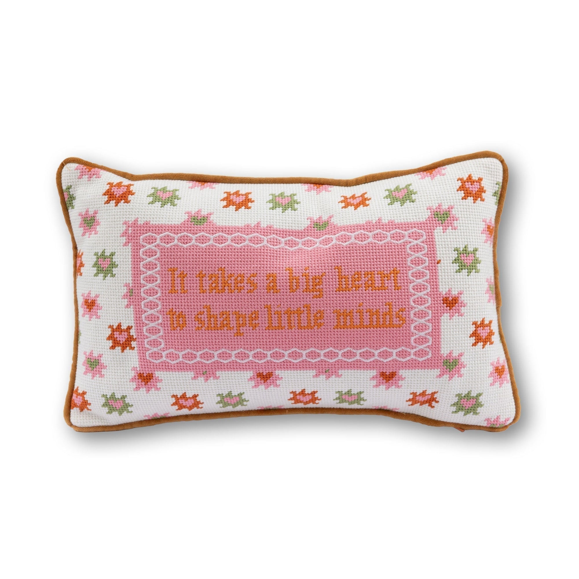 Big Heart Needlepoint Pillow - Furbish Studio