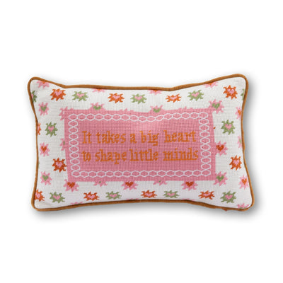 Big Heart Needlepoint Pillow - Furbish Studio