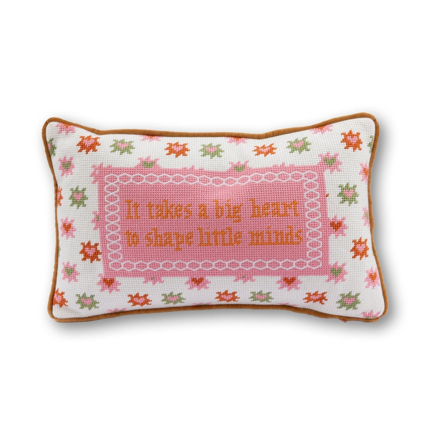 Big Heart Needlepoint Pillow - Furbish Studio