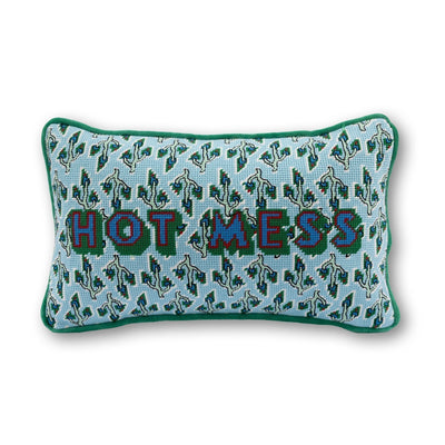 Hot Mess Needlepoint Pillow - Furbish Studio