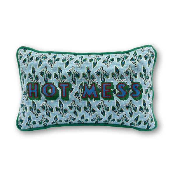 Hot Mess Needlepoint Pillow - Furbish Studio