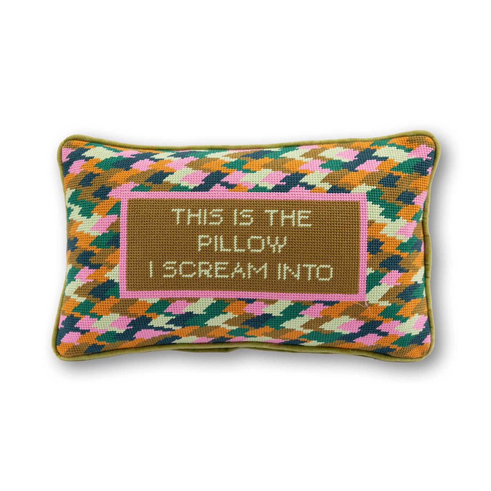 Scream Needlepoint Pillow - Furbish Studio