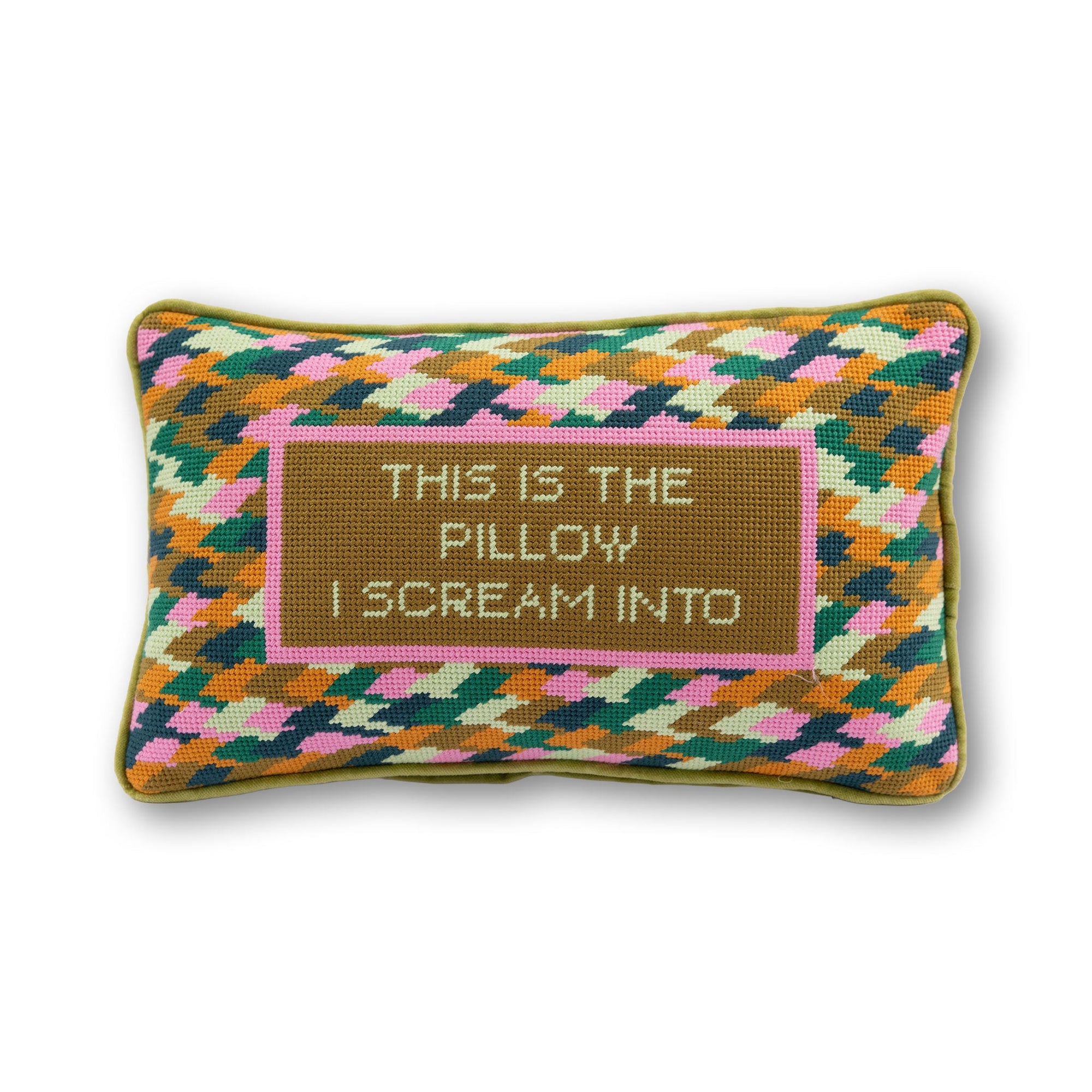 Scream Needlepoint Pillow - Furbish Studio
