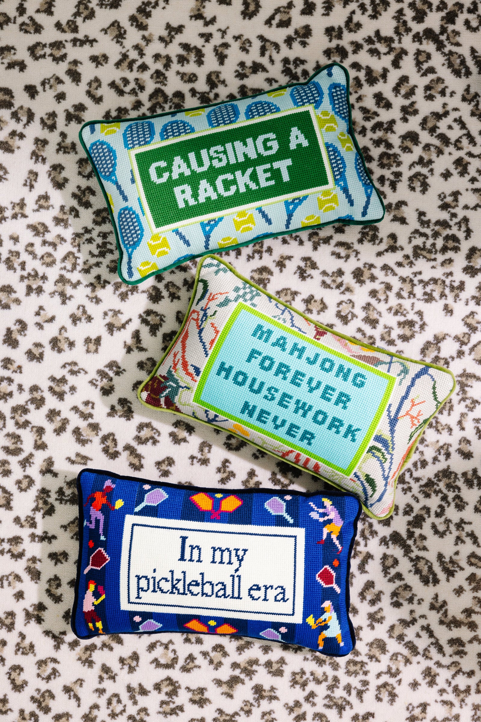 Mahjong Needlepoint Pillow - Furbish Studio