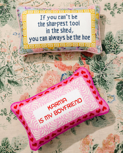 Sharpest Tool Needlepoint Pillow - Furbish Studio
