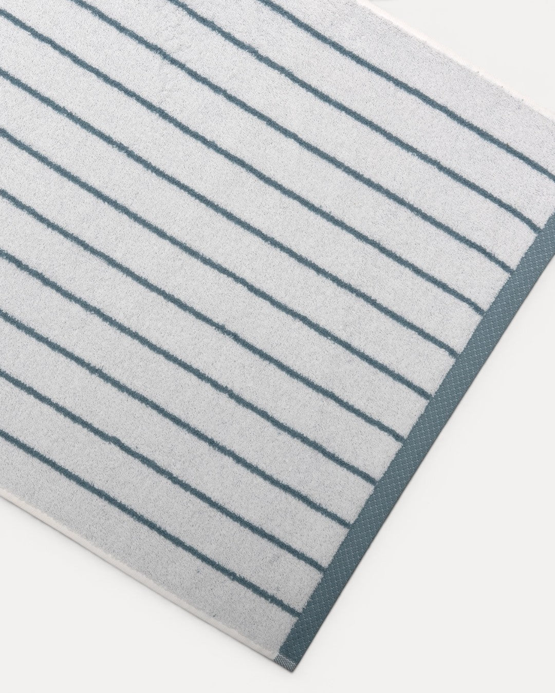 Blue Striped Bath Towel, 100% Cotton 500 g/m²