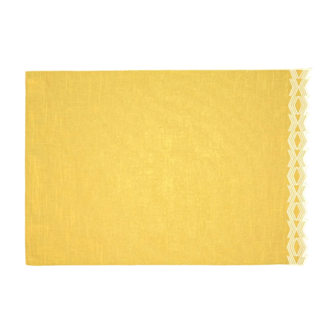 Prisma Placemat, Yellow with White