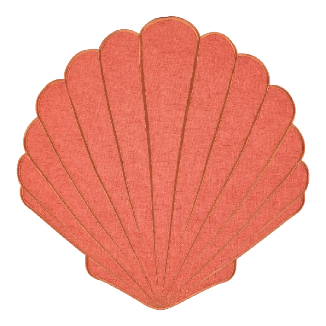 Placemat Concha, Terracotta with Terracotta