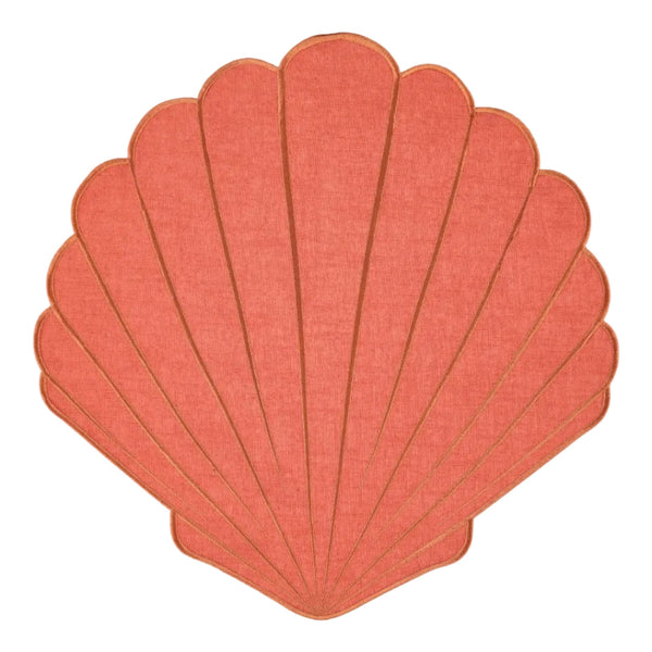 Placemat Concha, Terracotta with Terracotta