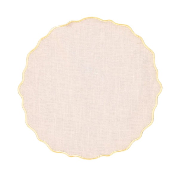 Placemat Lima, Pastel Pink with Yellow