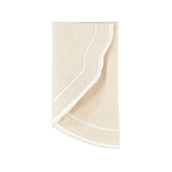 Napkin Lune, Beige with White