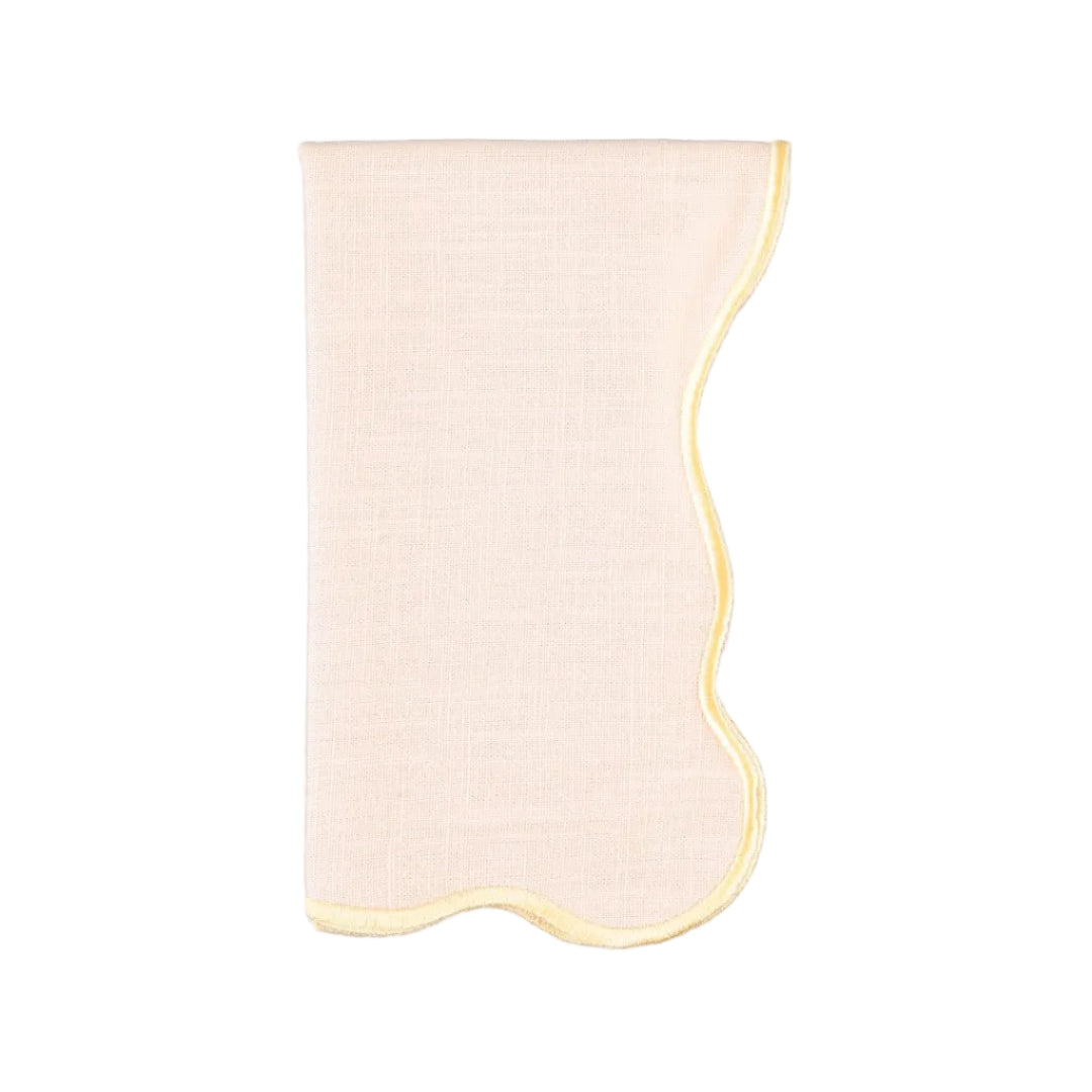 Napkin Lima, Pastel Pink with Yellow