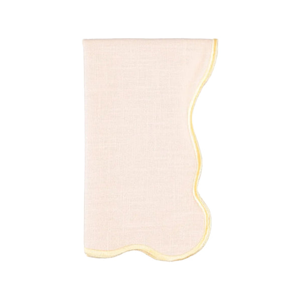 Napkin Lima, Pastel Pink with Yellow