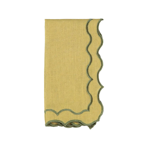 Napkin Navy, Green with Green