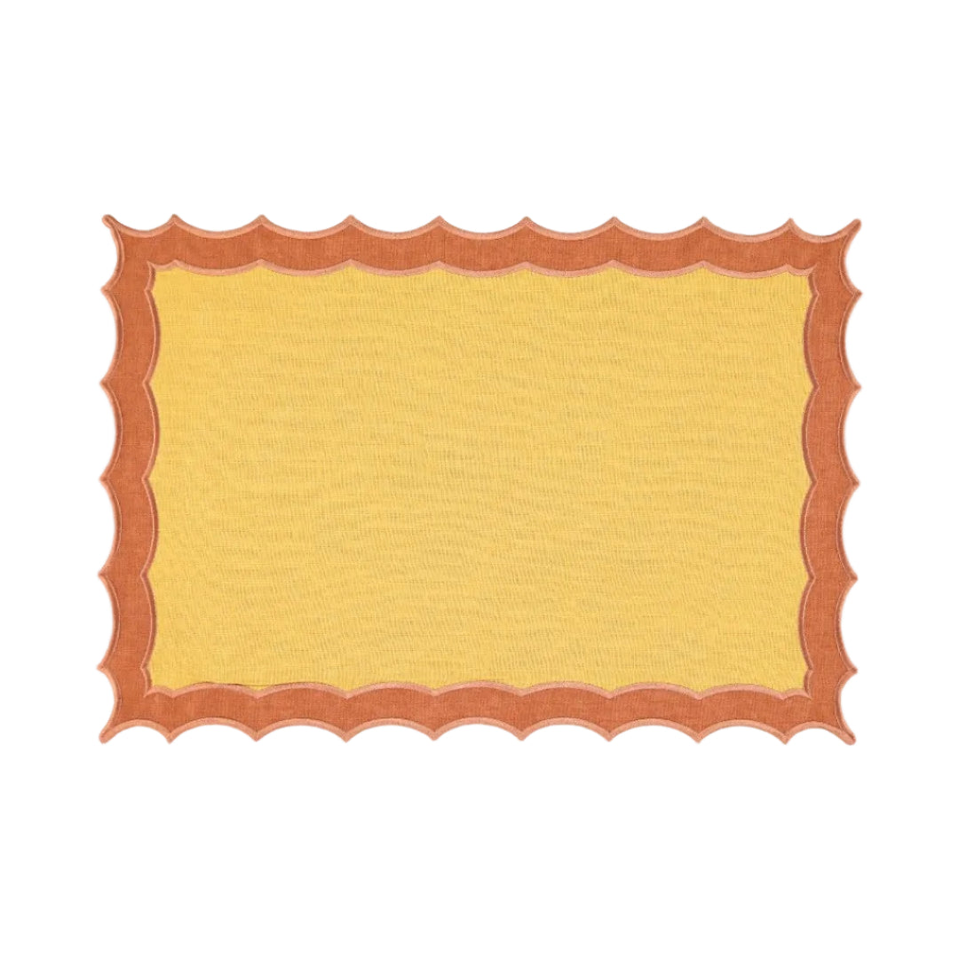 Placemat Évora, Terracotta with Yellow