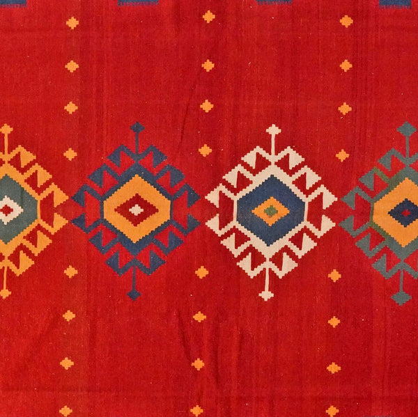 Kelim Gashgai — Handmade, 305x399 cm, Red, 100% Virgin Wool | View 4