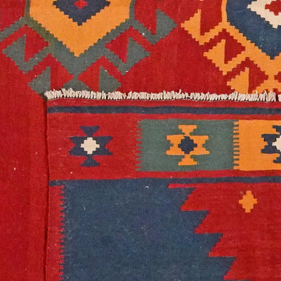 Kelim Gashgai — Handmade, 305x399 cm, Red, 100% Virgin Wool | View 6