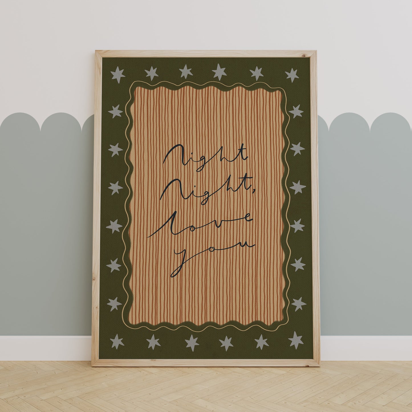 Night Night Love You | Nursery Print | UNFRAMED