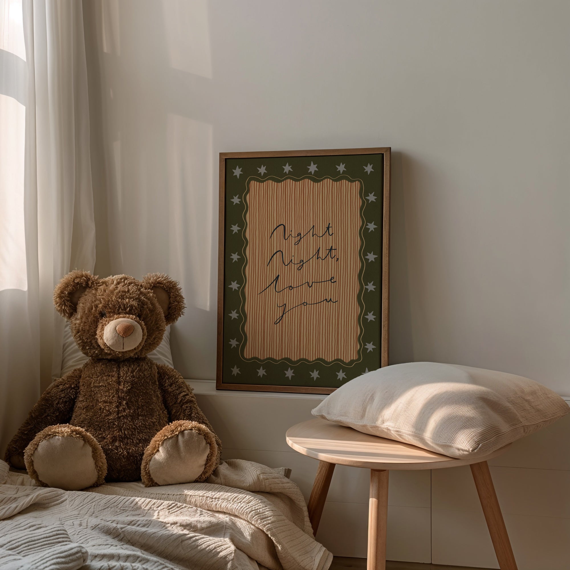 Night Night Love You | Nursery Print | UNFRAMED