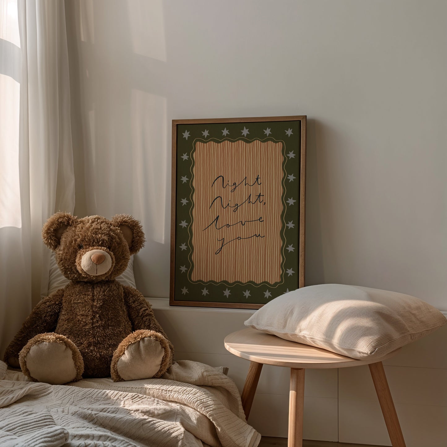 Night Night Love You | Nursery Print | UNFRAMED