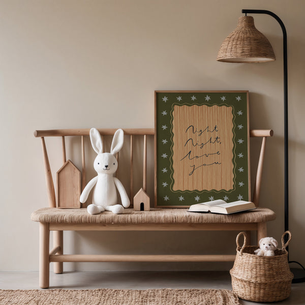 Night Night Love You | Nursery Print | UNFRAMED
