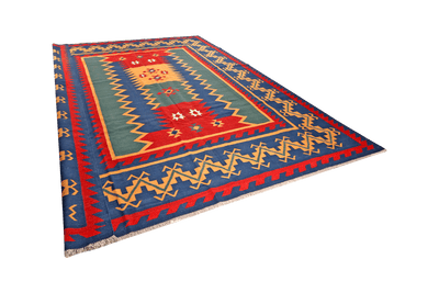 Kelim Gashgai — Handmade, 325x399 cm, Multicolor, 100% Virgin Wool | View 5