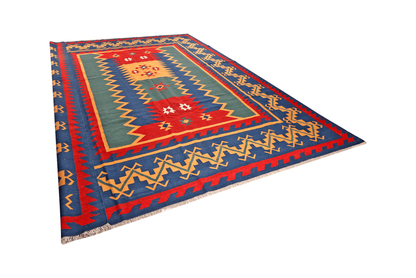 Kelim Gashgai — Handmade, 325x399 cm, Multicolor, 100% Virgin Wool | View 5