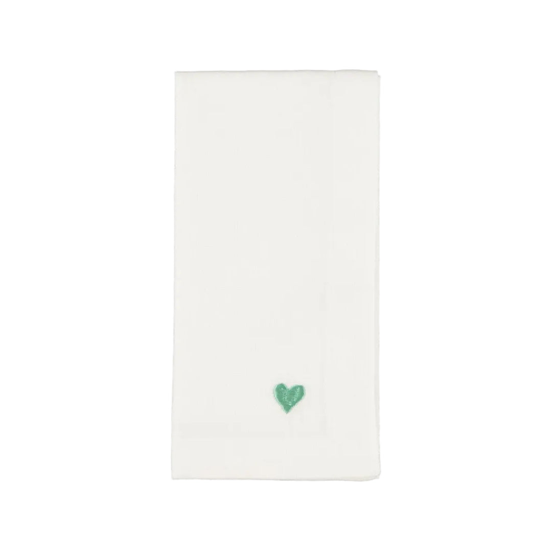 Green Heart-Hem Napkin