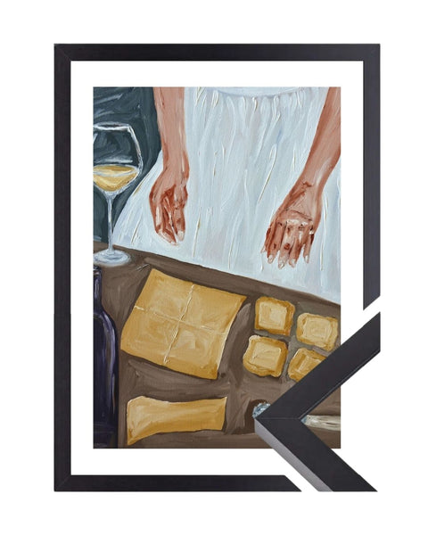 Making Ravioli and Sippin’ Wine Fine Art Print