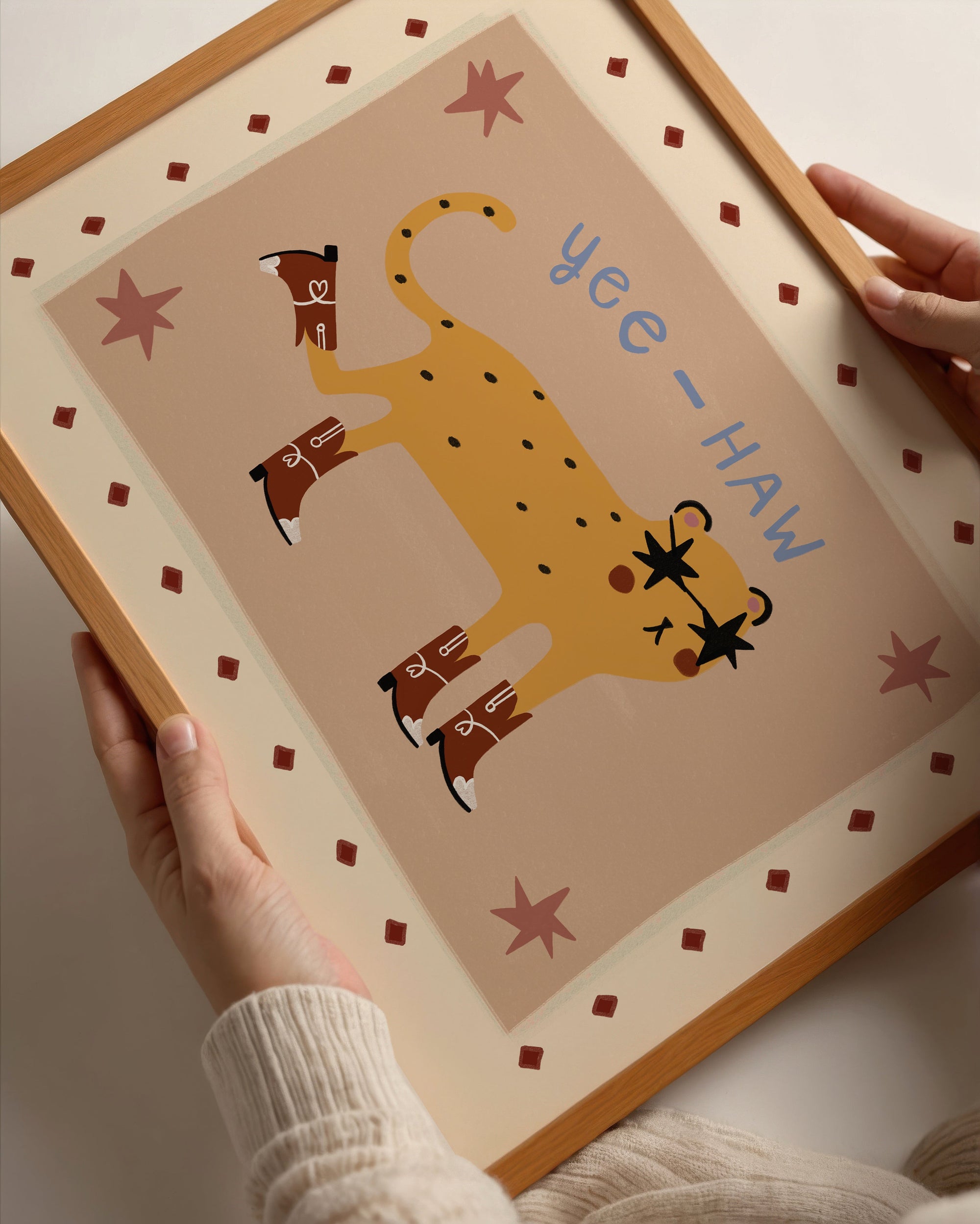 Yee-Haw | Cowboy Cheetah Print | UNFRAMED