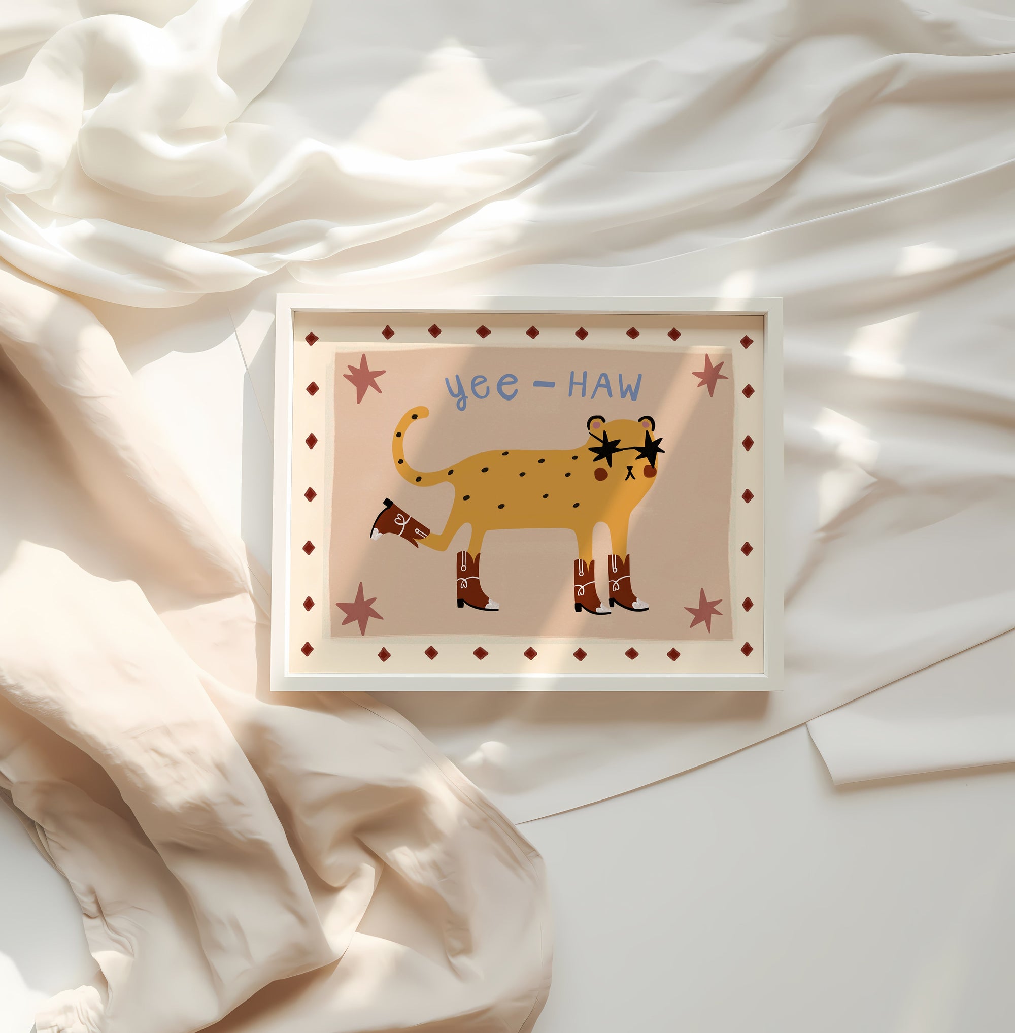 Yee-Haw | Cowboy Cheetah Print | UNFRAMED