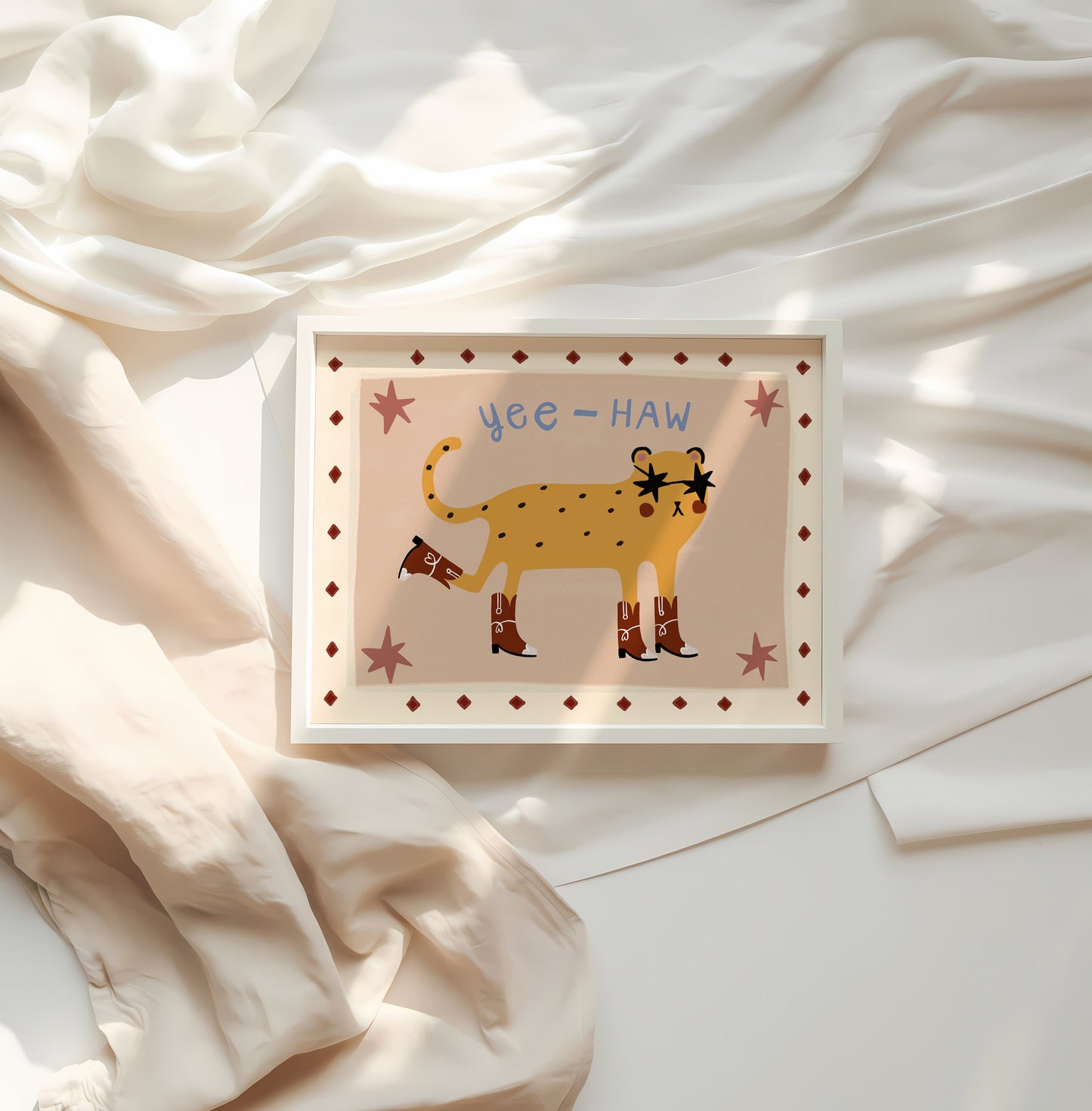 Yee-Haw | Cowboy Cheetah Print | UNFRAMED