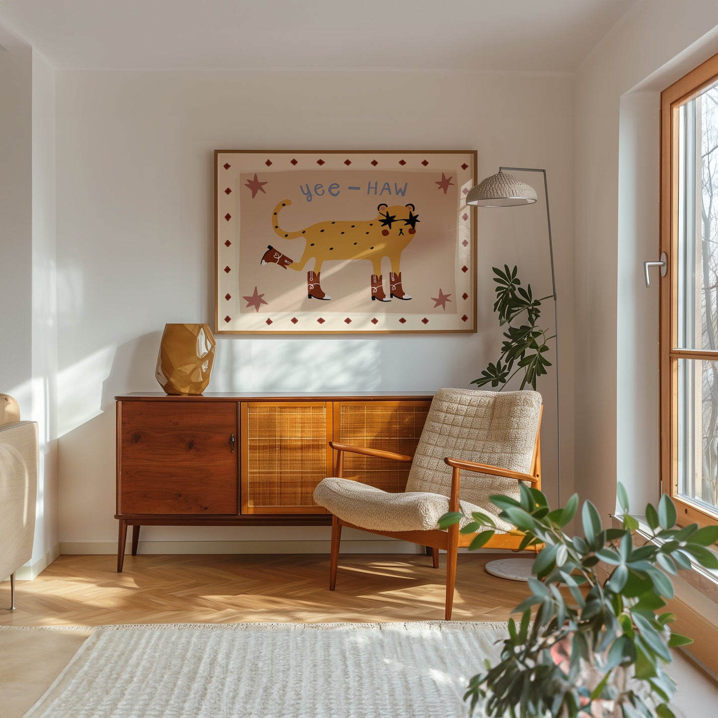 Yee-Haw | Cowboy Cheetah Print | UNFRAMED