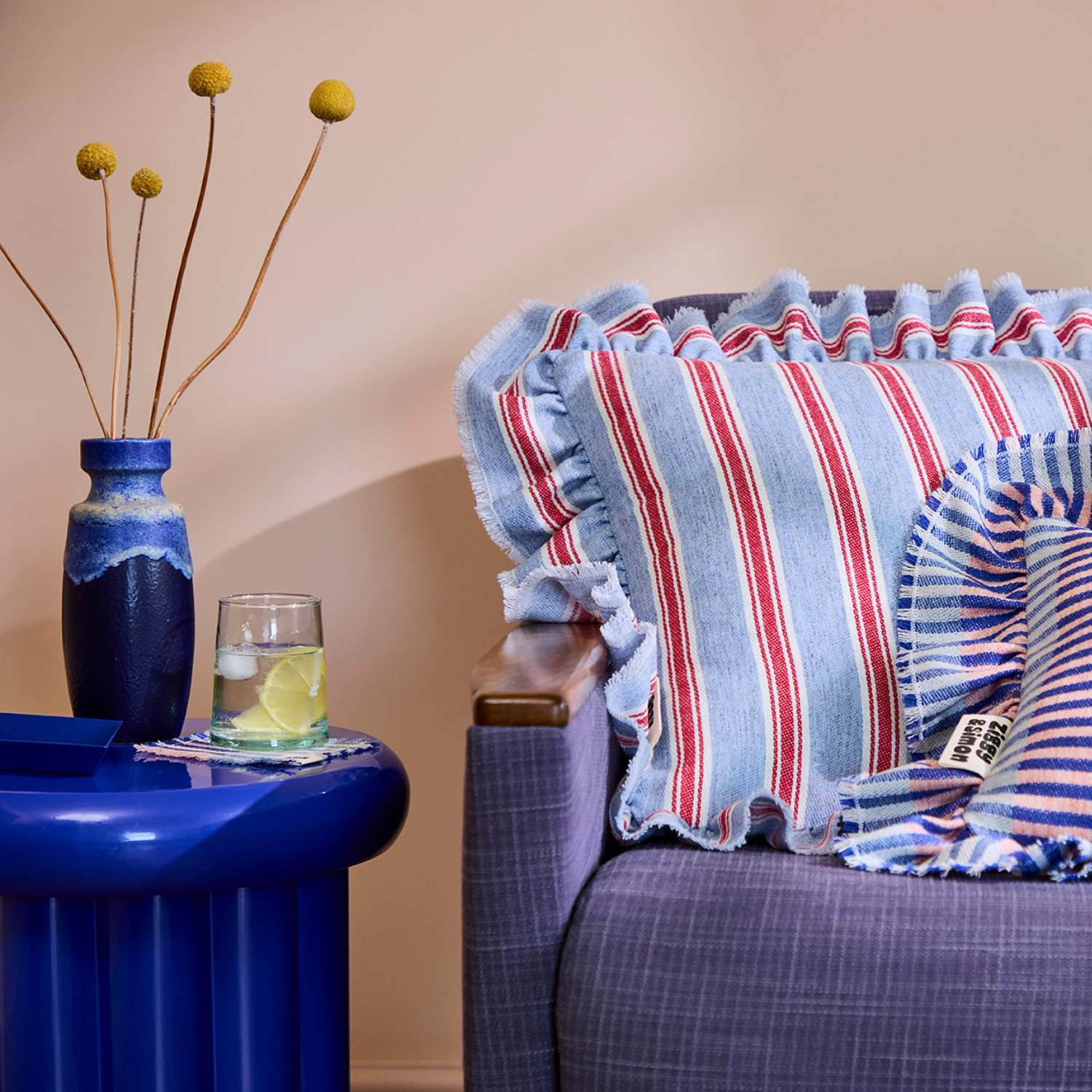 Cushion Cover - Blue Raspberry