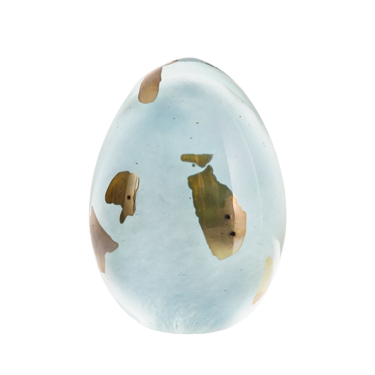 "Light Blue Gold Egg" Paperweight