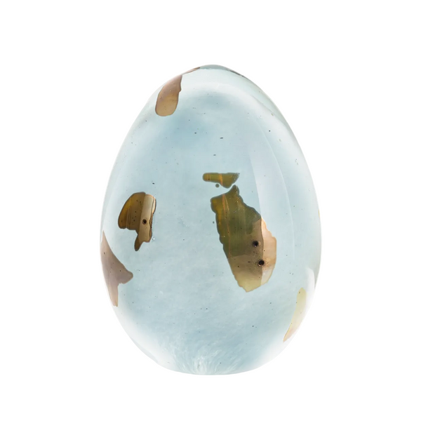 "Light Blue Gold Egg" Paperweight