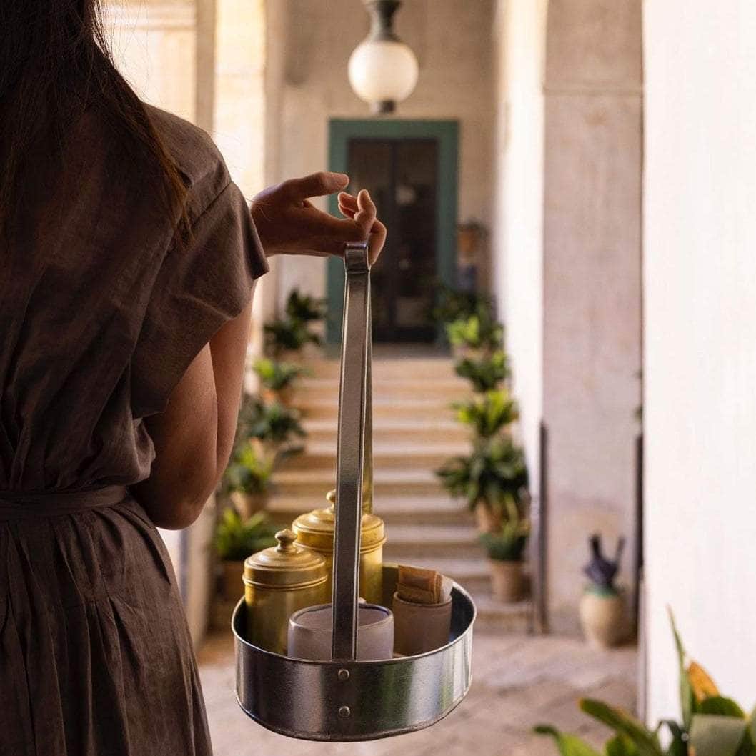 Galvanised Steel Tray With High Handle